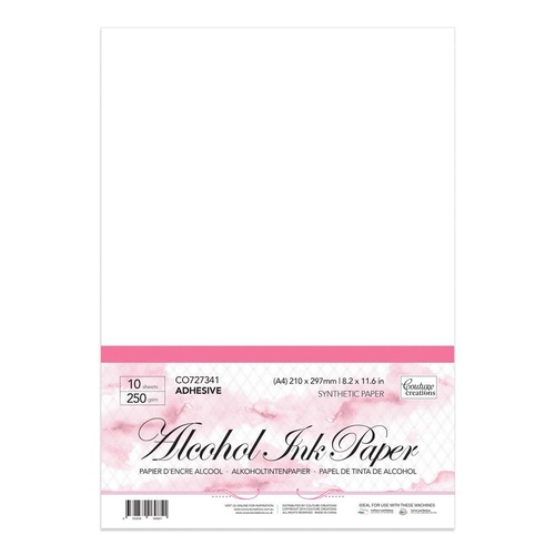Couture Creations White A4 Adhesive Alcohol Ink Synthetic Paper