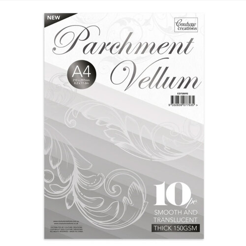 Couture Creations A4 150gsm Parchment Vellum 10pk