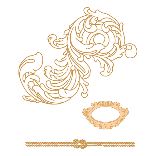 Couture Creations Seaside Girl Seaside Flourish Stamp