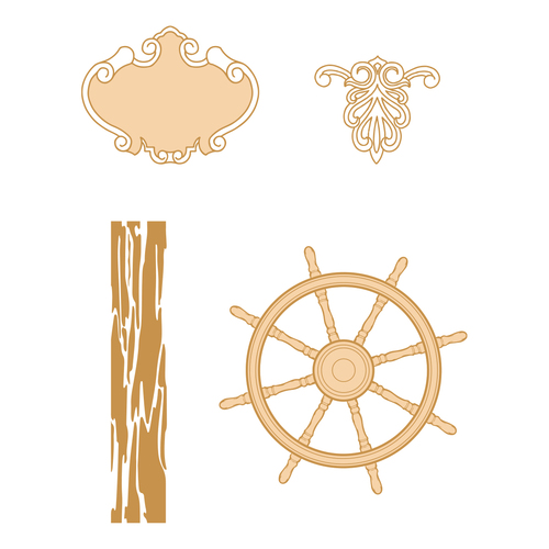 Couture Creations Seaside Girl Navigating Stamp