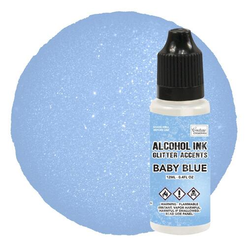 Couture Creations Baby Blue Glitter Accents Alcohol Ink