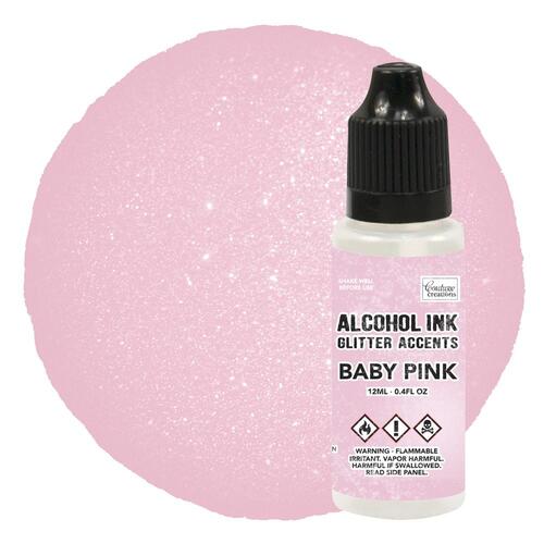 Couture Creations Baby Pink Glitter Accents Alcohol Ink