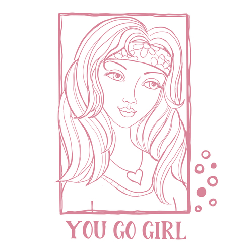 Couture Creations You Go Girl Portrait Stamp Set