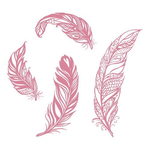 Couture Creations Filigree Feathers Stamp Set