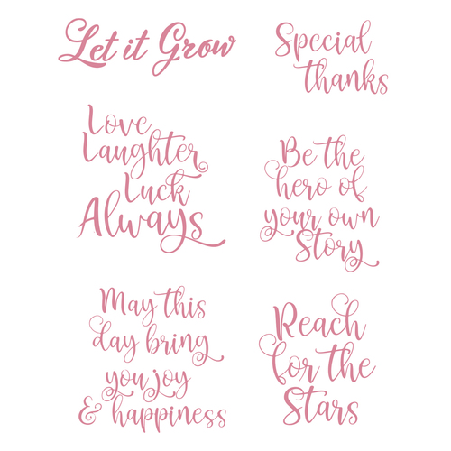 Couture Creations You Go Girl Sentiments Stamp Set