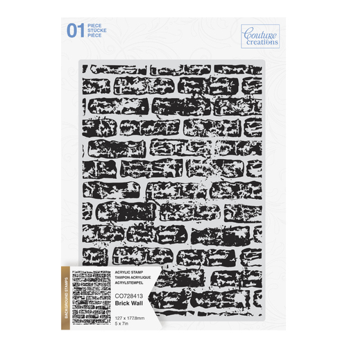 Couture Creations Brick Wall Background Stamp