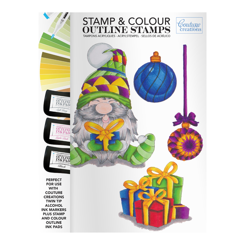 Couture Creations Christmas Presents Stamp & Colour Outline Stamp