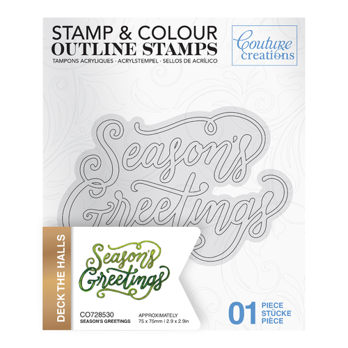 Couture Creations Season's Greetings Outline Stamp