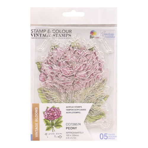Couture Creations Peony Stamp & Colour Set