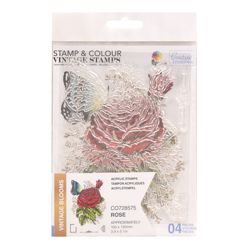 Couture Creations Rose Stamp & Colour Set