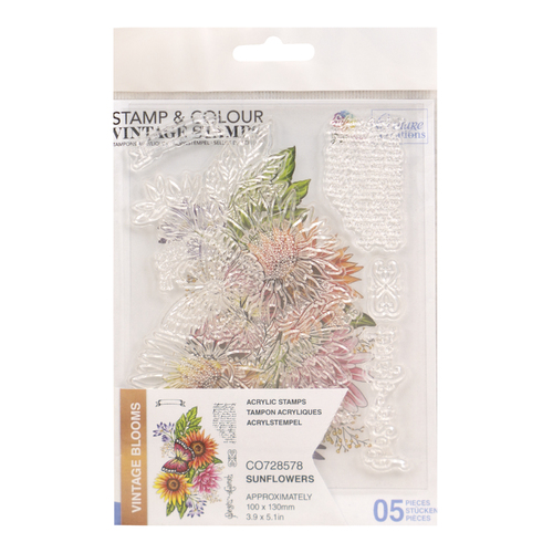Couture Creations Sunflower Stamp & Colour Set