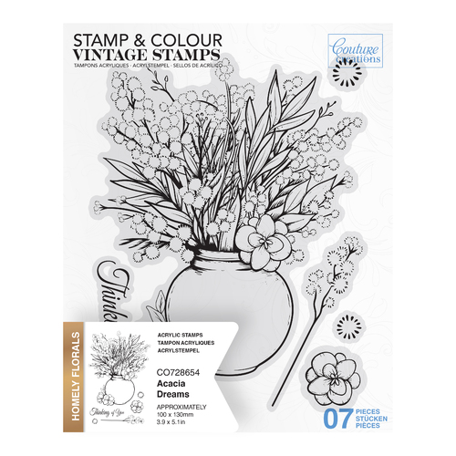 Couture Creations Acacia Dreams Stamp & Colour Set