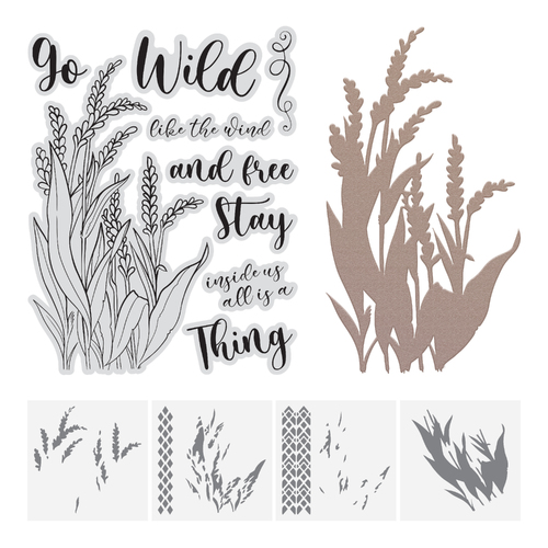Couture Creations Wild Water Peppers Stamp, Die & Stencil Set
