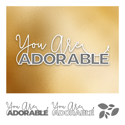 Couture Creations You Are Adorable Layered Sentiment Cutting Die Set