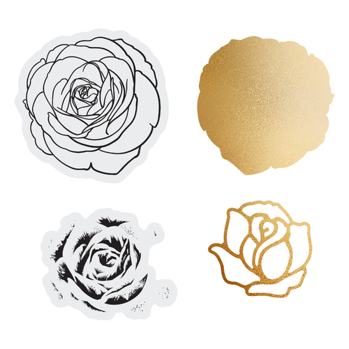 Couture Creations Rose Mini Layering Stamp and Die Set