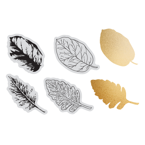 Couture Creations Wide Leaves Mini Layering Stamp and Die Set