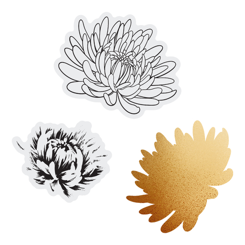 Couture Creations Aster Mini Layering Stamp and Die Set