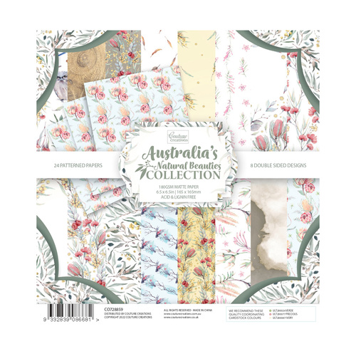 Couture Creations Australia's Natural Beauties 6.5 x 6.5 Paper Pad