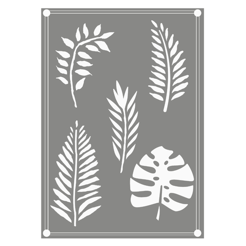 Couture Creations Earthy Delights Mixed Leaves Stencil 1