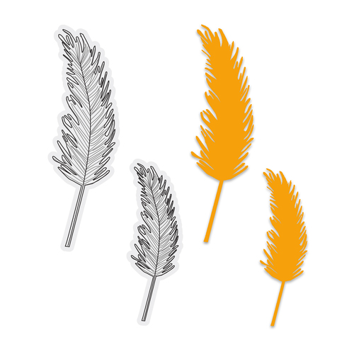 Couture Creations Feather Stamp and Dies