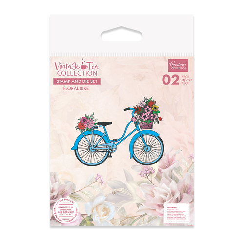 Couture Creations Floral Bike Stamp & Die Set