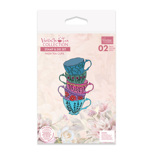 Couture Creations High Tea Pot and Cup Stamp & Die Set