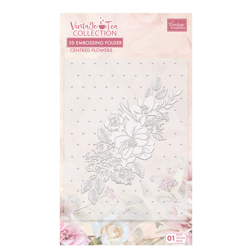 Couture Creations Centred Flowers 3D Embossing Folder