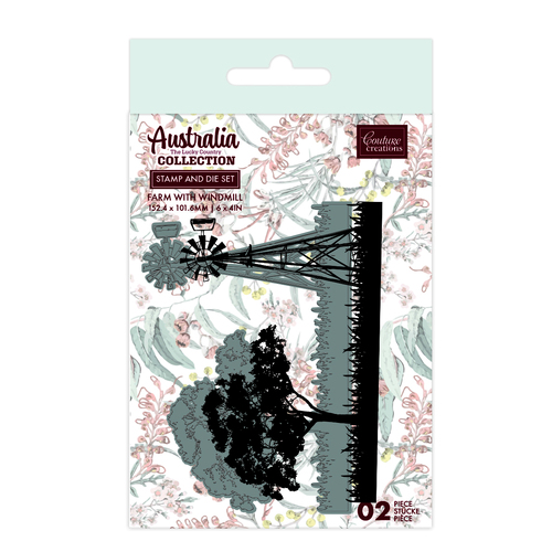 Couture Creations Tree with Windmill Stamp & Die Set