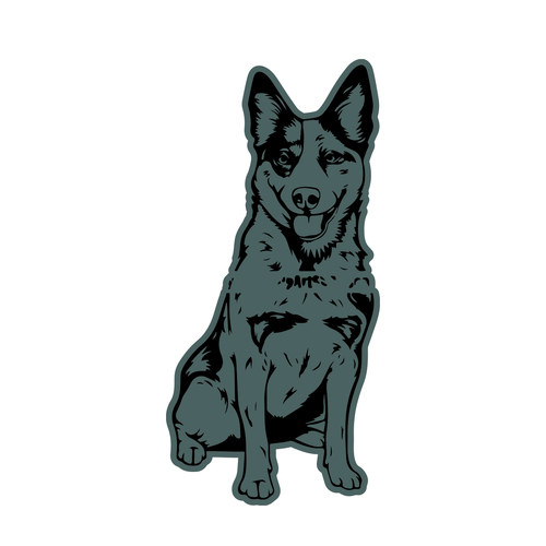 Couture Creations Cattle Dog Stamp