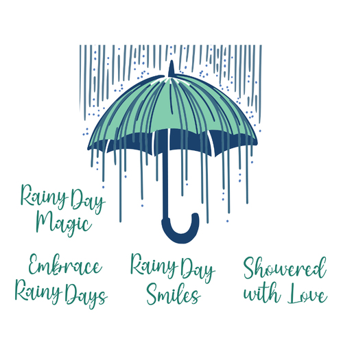 Couture Creations Rainy Day Magic Stencil Set