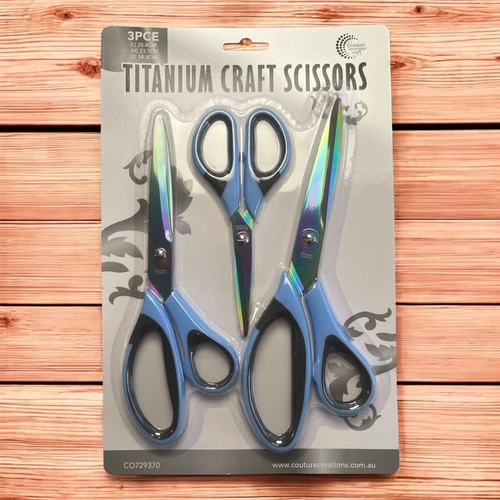 Couture Creations Titanium Craft Scissors Set 3pc