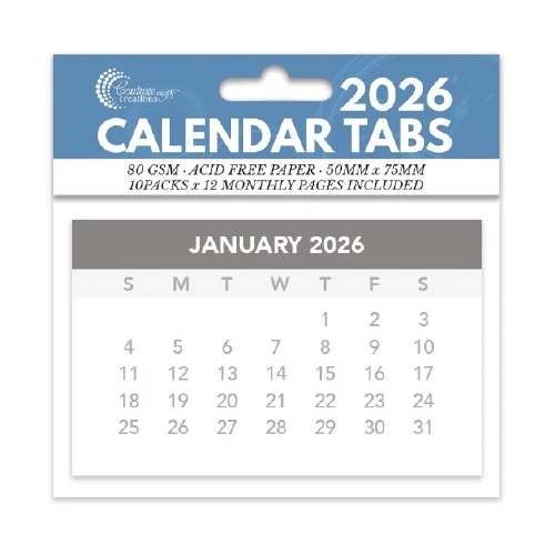 Couture Creations Calendar Tabs - 2026