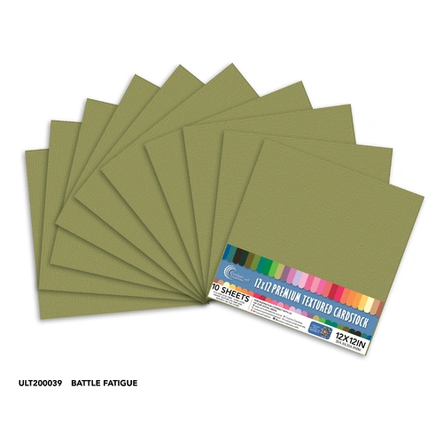 Couture Creations Cardstock - Battle Fatigue 12x12" 10pk