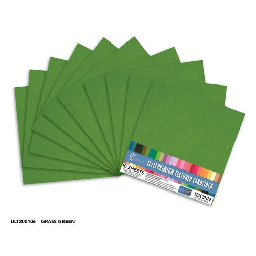 Couture Creations Cardstock - Grass Green 12x12" 10pk