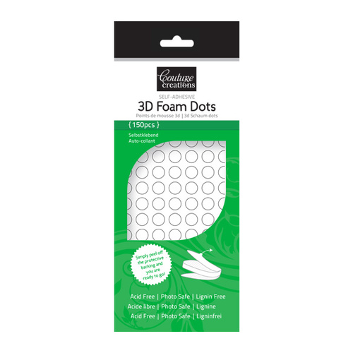 Couture Creations 3D Adhesive Foam Dots White