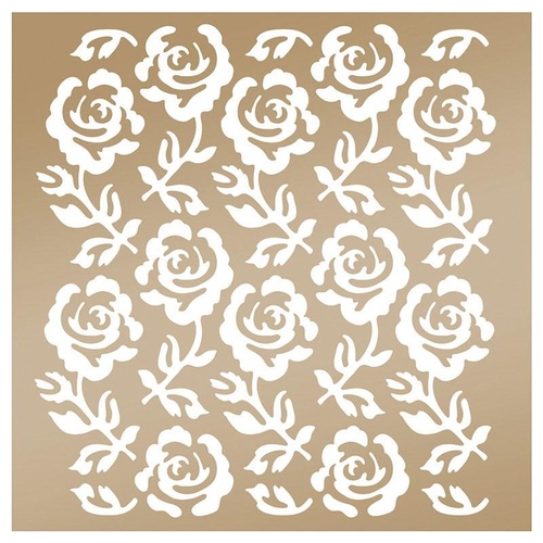 Couture Creations Stencil 8x8" Rose Trellis by Anna Griffin