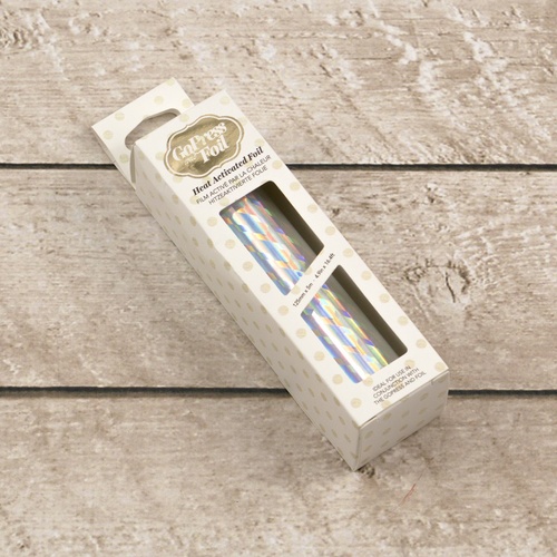 Couture Creations Silver Iridescent Cube Finish Heat Activated Foil