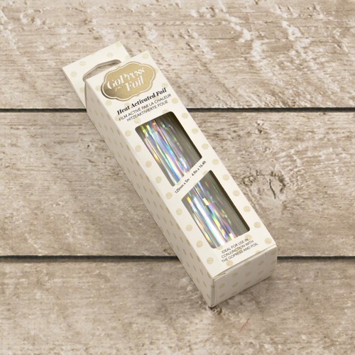 Couture Creations Silver Iridescent Pillars Finish Heat Activated Foil