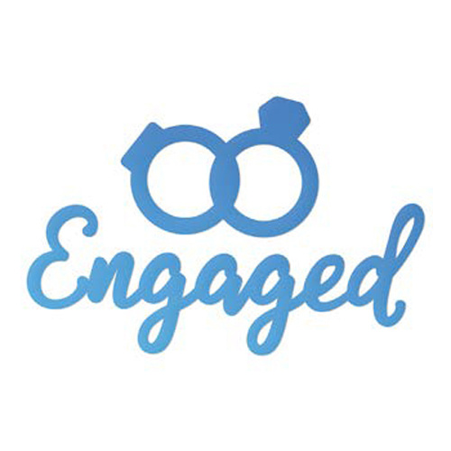 Couture Creations Everyday Mini Die Engaged Sentiment & Rings 