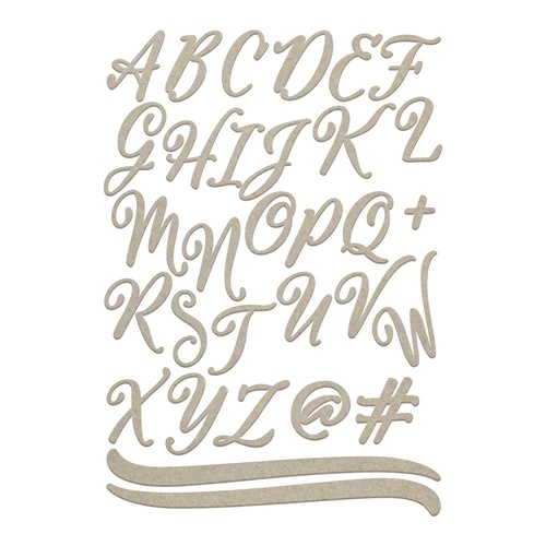 Couture Creations Chipboard Large Uppercase Script Alphas 2pk