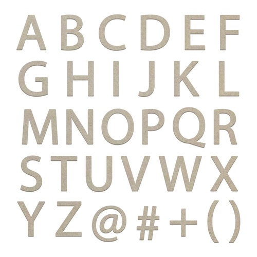 Couture Creations Chipboard Large Uppercase Sans Serif Alphas 2pk