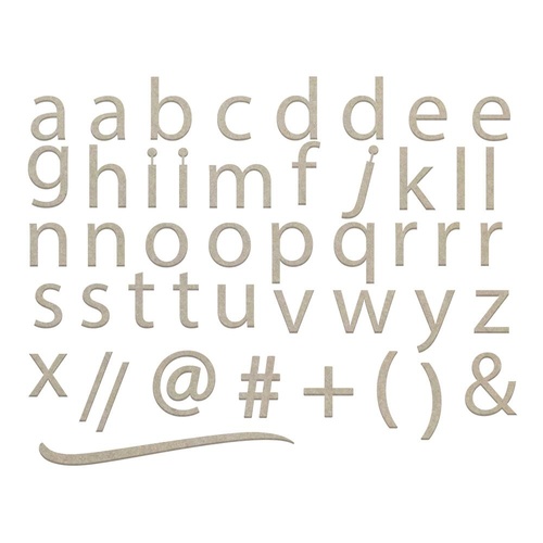 Couture Creations Chipboard Large Lowercase Sans Serif Alphas 2pk