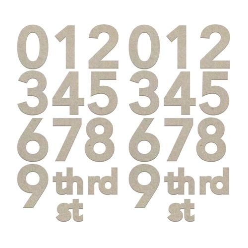 Couture Creations Chipboard Large Numbers 2pk
