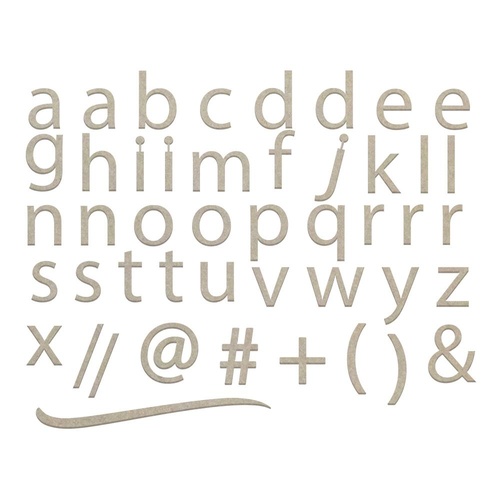 Couture Creations Chipboard Small Lowercase Sans Serif Aplhas 2pk