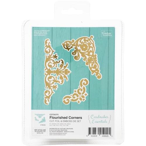 Couture Creations Flourished Corners Cut Foil Emboss Die