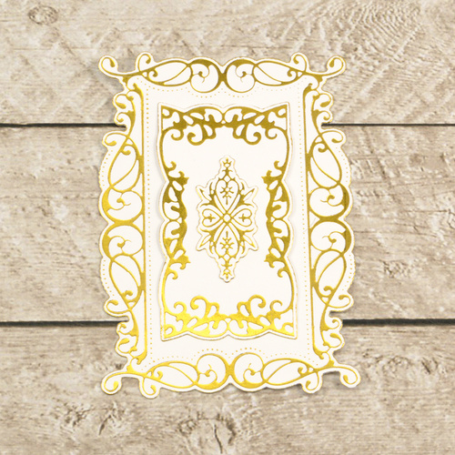Couture Creations Cut, Foil and Emboss Decorative Nesting Die Rectangular Flourished Frames