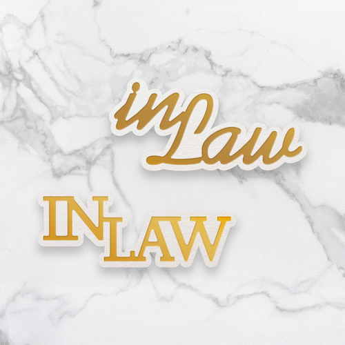 Couture Creations Dazzlia Mini Cut Foil & Emboss Die In Law Sentiment