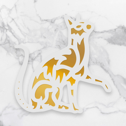 Couture Creations Dazzlia Mini Cut Foil & Emboss Die Kitty Silhouette