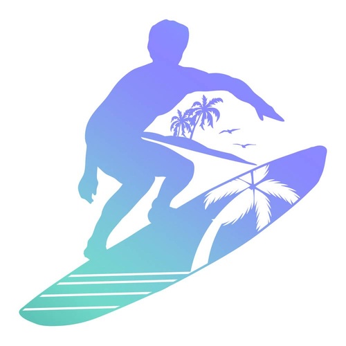 Couture Creations Mens Mini Stamp Surfs Up