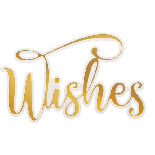 Couture Creations Delightful Sentiments Cut Foil and Emboss Die Wishes